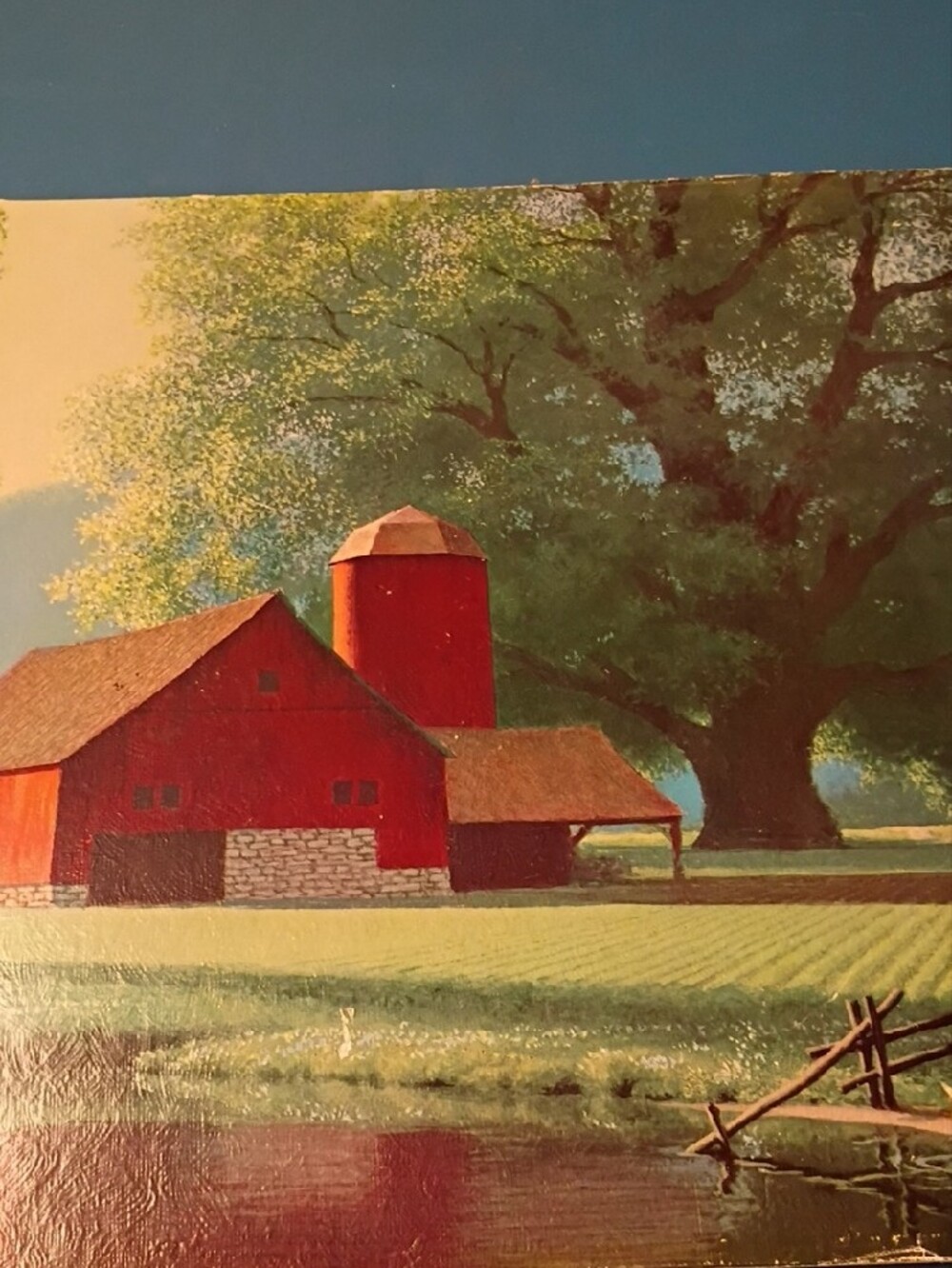 Red Barn Farm Art Print - Classic Countryside Scene